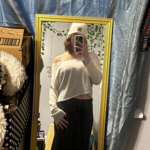 Women's Cream and Grey Jumper